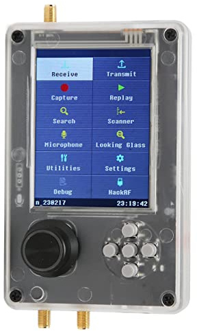 VELATEMOR SMA Software Defined Radio mit Dipol-Antenne Kit 3,2 Zoll TFT Bildschirm 2000mAh SDR Radio Empfänger für die Überwachung Schiff Auto Montiert (Host, USB, Spurstangenantenne, Verstärker)