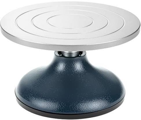 QWORK® Drehscheibe Töpfern, Töpferscheibe 18cm mit Stabile Basis, für Keramik und Kunsthandwerk