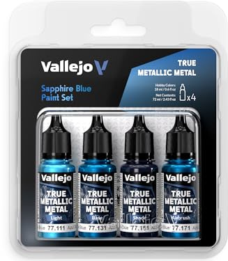 Vallejo True Metallic Metal SET 77256 Sapphire Blue (4x18ml)