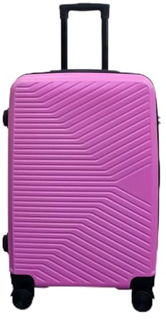 Infinity Medium Koffer 24 Leichtes Hartschalen Gepäckstück 4 Räder Spinner 3 stelliges Zahlenschloss Hartschalen-Gepäckstück für 15 bis 20 kg Rosa