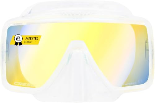 Cressi SF1 Tauchmaske quadratisch, rahmenlose Tauchermaske für Erwachsene | Rahmenlose Tauchmaske, Taucherbrille Erwachsene, für Sehstärke-Gläser geeignet, Taucherbrille breites Gesicht, Freitauchen