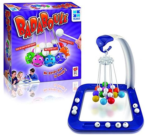 Megableu - BADABOULE - Jeu de Société Délirant pour Enfants dès 5 ans - Jeu d'Adresse et d'Ambiance - Ne Perdez pas la Boule ! - A Jouer en Famille ou Entre Amis - 2 à 4 Joueurs - Version Française