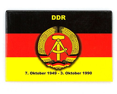 Kühlschrankmagnet 8 cm x 5,5 cm DDR Wappen Flagge