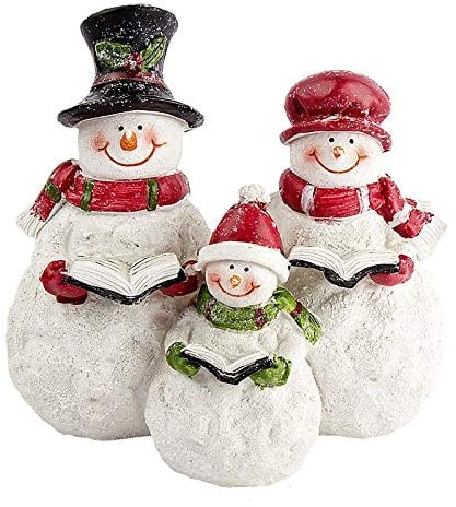 Ideen mit Herz Deko-Figur, Schneemannfamilie, 13cm x 14cm x 10cm