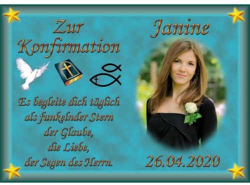 Tortenaufleger Fototorte Tortenbild zur Konfirmation DIN A4 K23