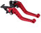 Cnc Gefräste Brems Und Kupplungshebel 22 Mm Aus Hochwertigem Aluminium, Universal Kompatibel Für Alle Motorradtypen, Inklusive Bremstrommelhebel Ergonomischem Universalgriff (Rot), Robuste Bauweise