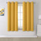 DUALIFE Goldgelb, solide Verdunkelungsvorhänge für Schlafzimmer, 114 cm, lang, kurzer Raum, verdunkelnde Fenstervorhänge, wärmeisolierte Vorhänge mit Öse, 38 B x 45 L, 2 Paneele, senfgelb