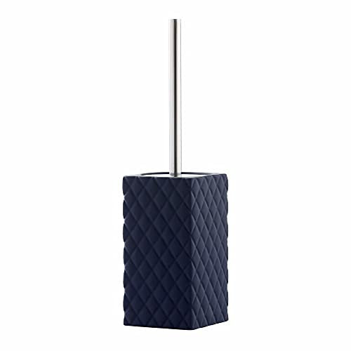 Lene Bjerre Portia Toilet Brush Dark Blue Silver Ceramic Zinc Alloy