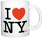 Torkia – Tasse à café sous licence officielle I Love/Heart NY – 325 ml (blanc)