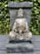 Buddha Outdoor Water Feature for the Garden with LED Light (51.5cm Tall) | Zen Garden Buddha Fountain, Solar Powered Panel - 30 x 32 x 51.5cm