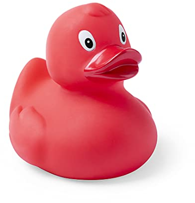 Badeente Badeente in lustigen Farben, wasser- und schmutzabweisend, ideal für das Baden des Babys, ab 6 Monaten, EU-Zertifikat, (rot)