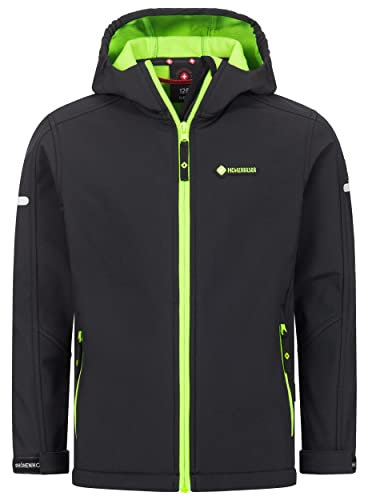 Höhenhorn Cledo Kinder Softshelljacke Kids Schwarz/Grün Gr. 140