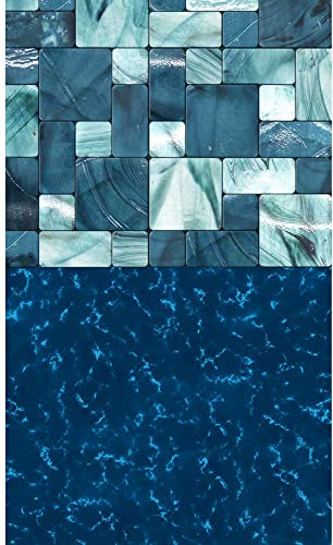 Blue Wave NL601-20 Standard Gauge Emerald Coast Round Overlap Steel Wall Swimming Pool Liner, 12-FT