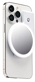 JOBY Beamo Ring Light, Compatible with iPhone with MagSafe, LED Ring Light, Usable with Any Smartphone with the Included Sticky Ring, Ring Light for Phones, Magnetic Ring Light, Color White