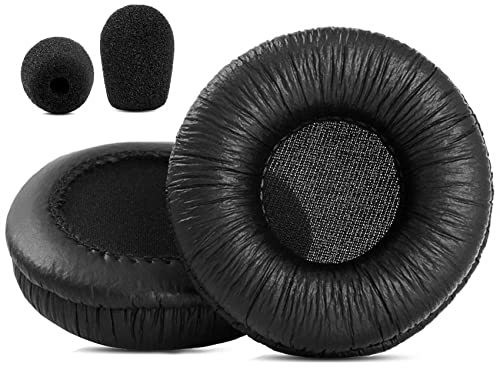 TaiZiChangQin PC8 USB Ohrpolster Ersatz Kompatibel mit Sennheiser PC8 PC 8 USB On-Ear Kopfhörer Kissen Ohrpolster Mikrofon Schaumstoff Kit Schwarz