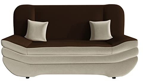 Mirjan24 Sofa Weronika mit Bettkasten und Schlaffunktion, Schlafsofa, Große Farb- und Materialauswahl, Couch vom Hersteller, Wohnlandschaft (Paros 02 + Kronos 06)