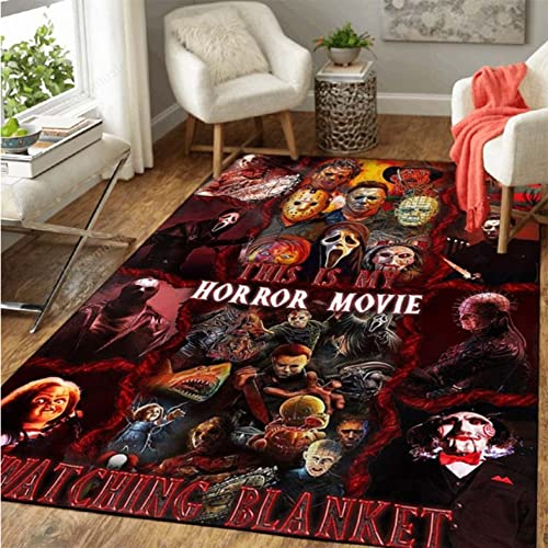 Horror Movie Characters Rug Carpet Floor Mat Horror Movie Rug Carpet Horror Area Rug Home Decor 100x160cm