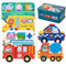 Kinderpuzzle 6 Bilds Auto Puzzle für Kinder, Montessori Holzpuzzle Spielzeug Puzzle Formpuzzles Frühes Lernspielzeug Geschenk für Jungen Mädchen ab 3 4 5 Jahren (6 Pack Fahrzeug)