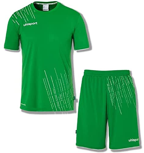 uhlsport Herren Score 26 Fußball Trikot-Set - Fußball-Set Bestehend Aus Trainings-Shirt Und Trainings-Hose, Grün/Weiß, 3XL EU