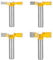 4 Piezas Fresas para Ranurar Madera Router, Broca de Enrutador Fresadora de Limpieza,1/2 Superficie Enrutador, para Cortar Carpintería, Herramienta Carpintería