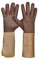 Gebol Laurin | 1 Paar | Größe XL (Gr 10,5) | Rosenhandschuh aus Echtleder mit Dornenschutz-Stulpe | robuster Gartenhandschuh aus weichem Ziegenleder für maximale Bewegungsfreiheit | für Herren | braun