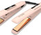 FUNTIN S10 Plancha de Pelo, Plancha - 100% Titanio Puro Plancha para alisar Rizar 2 en 1(1 Pulgada) (Baby Pink)