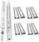 AOLISHENG Schubladenschienen, 200 mm, 45 kg Tragfähigkeit, robuste Schubladenschienen, Vollauszug, Kugellager, Küchenschrank, silberfarben, Ersatzschienen, Seitenmontage, 5 Paar, SILVER-5 PAIRS