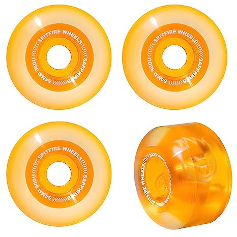 Spitfire Wheels Sapphires 90du 54 mm transparent – Orange