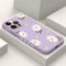 LEECG für iPhone 15 Pro Max Hülle, Chrysantheme Muster Design für iPhone 15 Pro Max Handyhülle mit Mikrofaser weiche flüssigem Silikon für iPhone 15 Pro Max Schutzhülle-Hellviolett 1