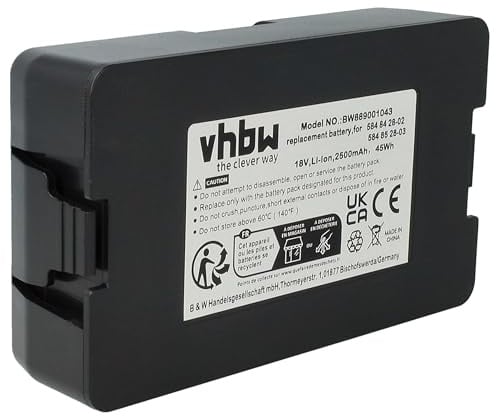 vhbw Akku kompatibel mit Gardena SILENO (2020) Rasenroboter (2500mAh 18V Li-Ion)
