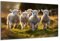 DARO Design - Wand-Bild auf 6mm HDF 84x56 cm Schafe Lämmer Lamm - Wand-Deko Bilder Geschenk