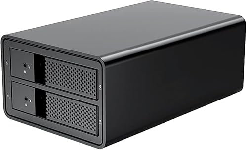 Disco rigido esterno da gioco, Docking station for HDD da USB 3.0 a SATA RAID da 2 alloggiamenti for HDD Custodia for HDD in alluminio Adattatore di alimentazione da 36 W Custodia for HDD