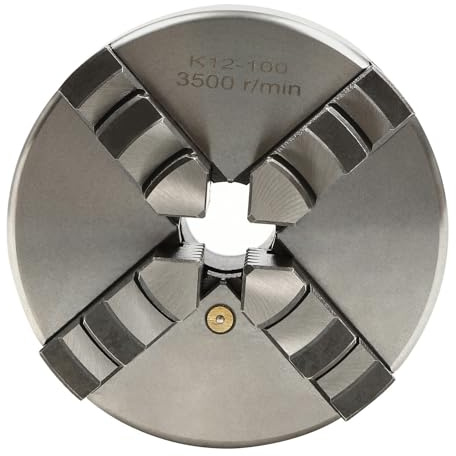 Mandrin à 4 mâchoires à centrage automatique - Mandrin à quatre mors - 100 mm - Pour petits tours avec acier trempé - 10 x 100 x 74,5 mm