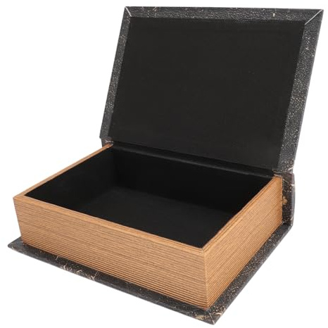 Aufbewahrungsbox in Buchform, Großes Fassungsvermögen, Dekorative Bücherbox aus Holz Im Europäischen Stil, Gefälschte Bücherbox die Dekoration von Bücherregalen