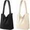 benpen Cord Tasche Damen,Handtasche Groß Shopper Tasche Umhängetasche Tote Bag mit Reißverschluss