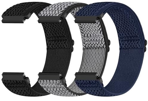 20mm Quick Release Elastic Straps Compatible with Samsung Galaxy Watch 7 6 5 4 FE 40mm 44mm 45mm/Watch 6 4 Classic 43mm 47mm 42mm 46mm/Garmin Vívoactive 6/5/3/3 Music/Amazift Active 2/Active Women Men