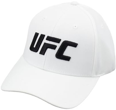 Concept One Unisex-Erwachsene UFC Baseball Hat, 6 Panel Adult Flex Fit Active Sport Cap with Curved Brim Baseballkappe, Weiss/opulenter Garten, Einheitsgre