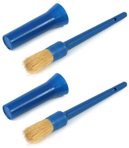 AOEVUIR 2pcs Pferdehufbürste Hufpinsel mit Kappe aus Schweinehaar Hufpflege Kappenhufbürste