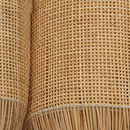 Naturel Rouleau de Cannage Rotin pour Meuble, 35cm de Largeur Naturel Sangle Canne Pré-tissée Ouverte, Naturel Rouleau de Toile Tissu en Rotin pour Chaise Armoire Bricolage Projets de Cannage(35x100cm