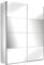Möbel Jack Schwebetürenschrank - Alpinweiß - Weiß Hochglanz - 136 x 210 cm - mit Spiegel