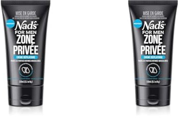 Nad's For Men Zone Privée Crème Dépilatoire, Intime et Genitaux, Épilation Pour Hommes, 150ml (Lot de 2)