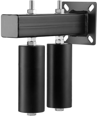 VEVOR Sliding Gate Kit, 6” Rolling Gate Hardware Kit with T-Bracket, Universal Adjustable Sliding Gate Rollers, Heavy Duty Black Sliding Gate Guide Roller for Sliding Gates and Rolling Door