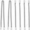 Lot de 6 chaînes en métal à suspendre - 25 cm et 50 cm - Avec - Noir - Pour suspension de fleurs, jardin, décoration d'intérieur, affiches, panneaux, bannières