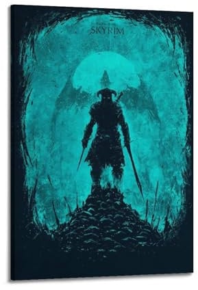 VBHEJRNE Poster The Elder Scrolls, dekoratives Gemälde, Leinwand, Wandposter und Kunstdruck, moderne Familienschlafzimmer-Dekoration, Poster, 20 x 30 cm