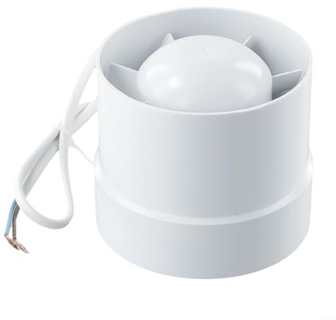 In-line Extractor Fan Air Blower Fan Bathroom Kitchen, Compact Inline Extractor Fan, Built In Thermal for PROTECTION Device For Kitchen And Bathroom (4 inches)