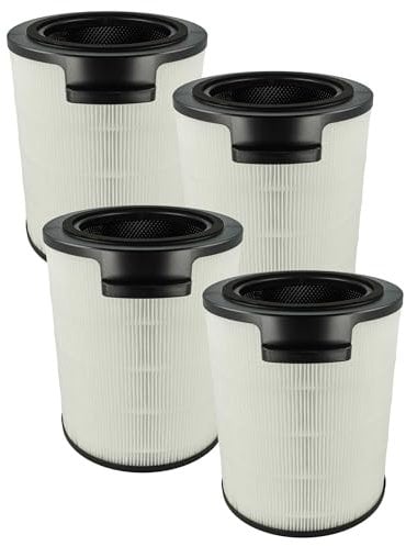 vhbw 4x Filtro carbón activo compatible con Philips AMF870, AMF765 purificador de aire - Filtro de aire HEPA 13 negro blanco