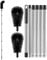 Outils de nettoyage de gouttière télescopiques réglables de 4,3 m avec 2 têtes de brosse, brosse de gouttière hérisson pour feuilles, débris, fenêtre