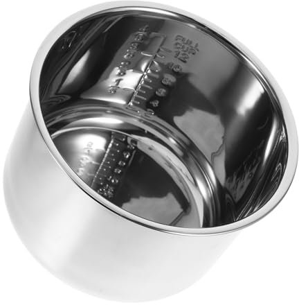 UTHCLO Reiskocher Innentopf Doppel Innentopf Reiskocher Kochtopf Zum Kochen Von Gemüse Innenbehälter Dampfgarer Kuchen Toastbehälter Edelstahl Silber