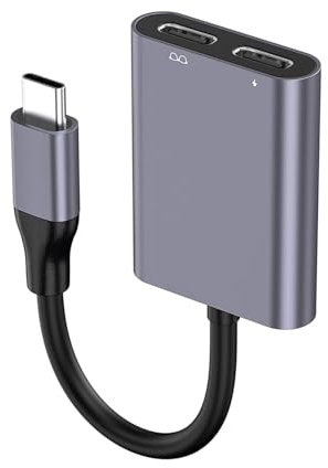 NOLOWY Hub USB C per occhiali con ricarica rapida e due interfacce USB per smartphone e tablet