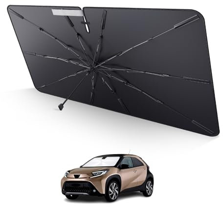 LUWU Parasol para coche compatible con Toyota Aygo X AB70 2022-2024 2025 Parabrisas Protección UV Sombrilla Parasol Coche Parasol Parasol Paraguas Aygo X Accesorios